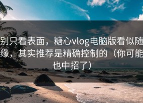别只看表面，糖心vlog电脑版看似随缘，其实推荐是精确控制的（你可能也中招了）
