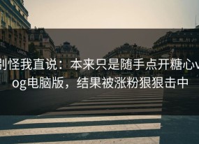 别怪我直说：本来只是随手点开糖心vlog电脑版，结果被涨粉狠狠击中